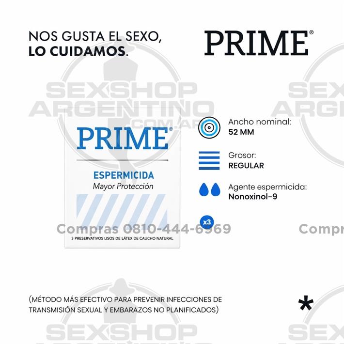 Preservativos Prime Espermicida